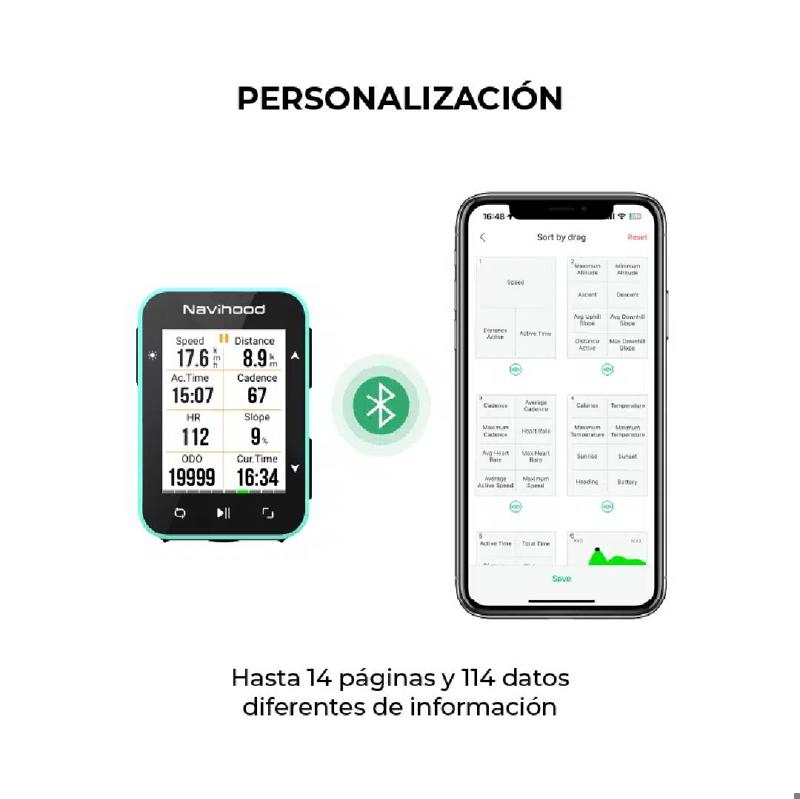 CICLOCOMPUTADORA NAVIHOOD L2 GPS COLOR SCREEN