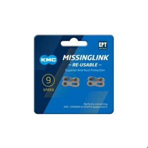 UNION DE CADENA KMC X UNIDAD DE  9 VELOCIDADE COMPATIBLE CON KMC Y SHIMANO, COLOR SILVER.