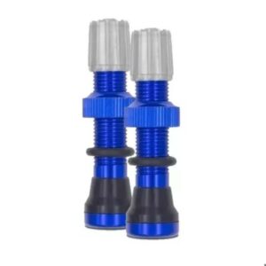 VALVULAS ENCORE AUTO ALUMINIO ANONIZADAS AZUL (PAR)