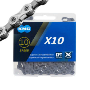 CADENA KMC X10 SILVER BLACK 122 ESLABONES