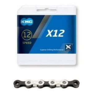 CADENA KMC X12 SILVER / BLACK 126 eslabones  (ORIGINAL)