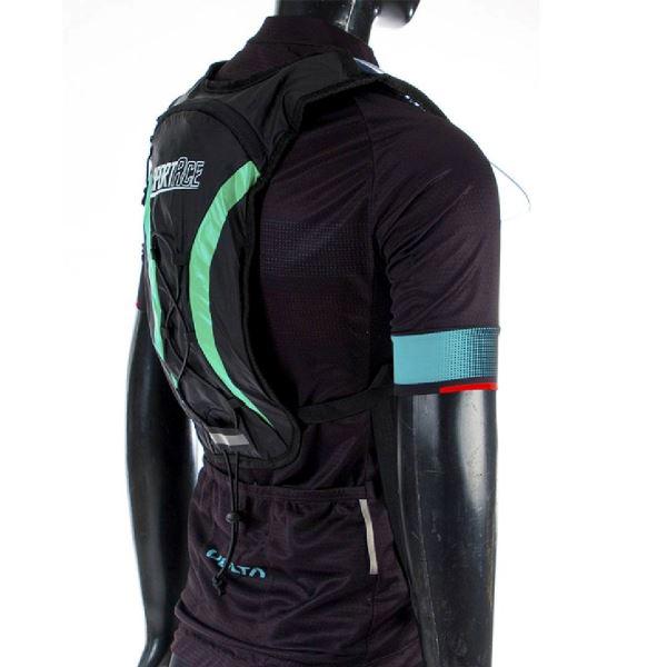MOCHILA DE HIDRATACION 1LITRO SPORTACE NEGRO/VERDE